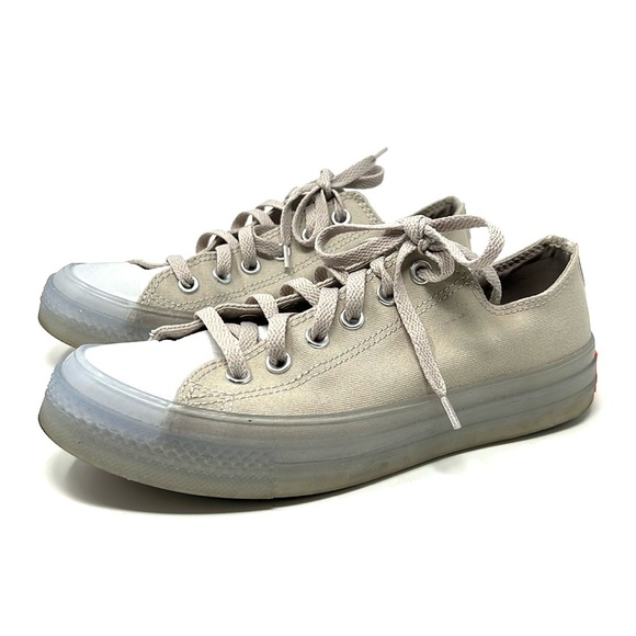 Converse Chuck Taylor All Star Sneakers in String, White, & Wild Mango - Picture 3 of 8